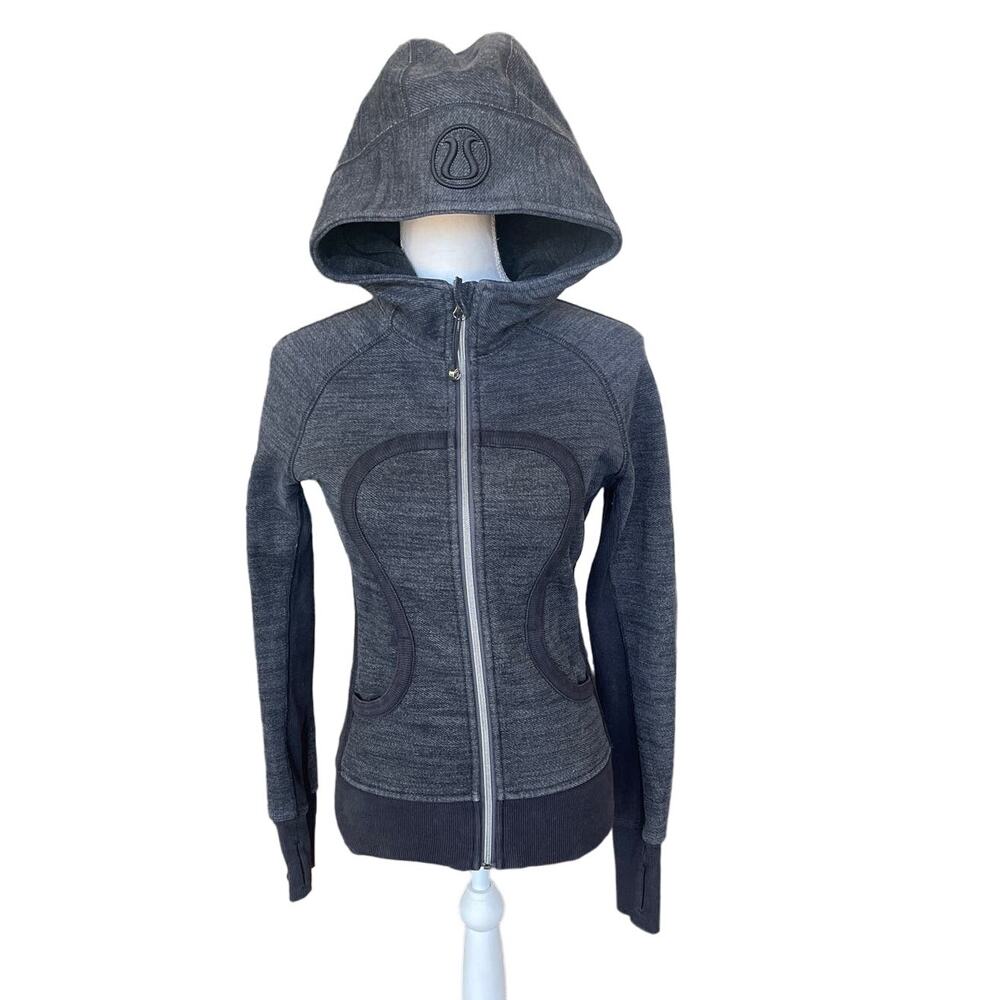 Women's LULULEMON Black Heather Scuba Hoodie II Size S / 6